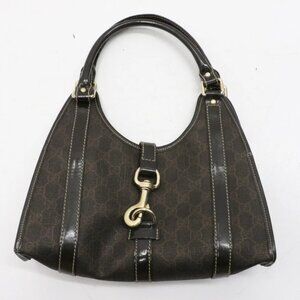 GUCCI Jackie 1961 GG Canvas Dark Brown Hobo Bag